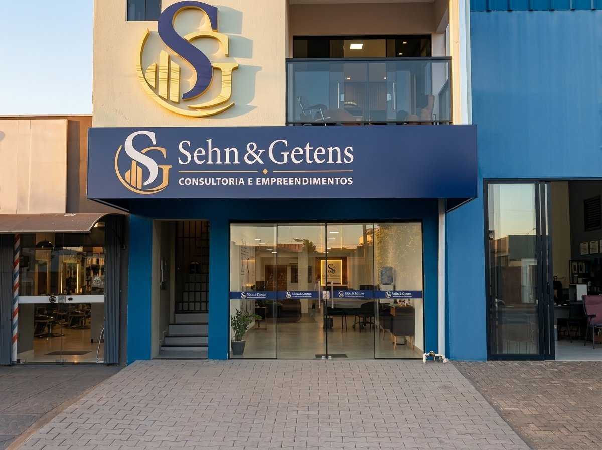 Fachada da matriz Sehn & Getens Consultoria e Empreendimentos em Guarantã do Norte - MT